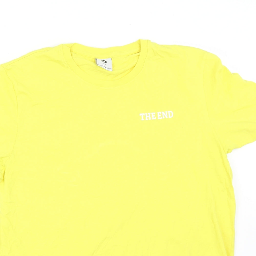 JACK&JONES Mens Yellow    T-Shirt