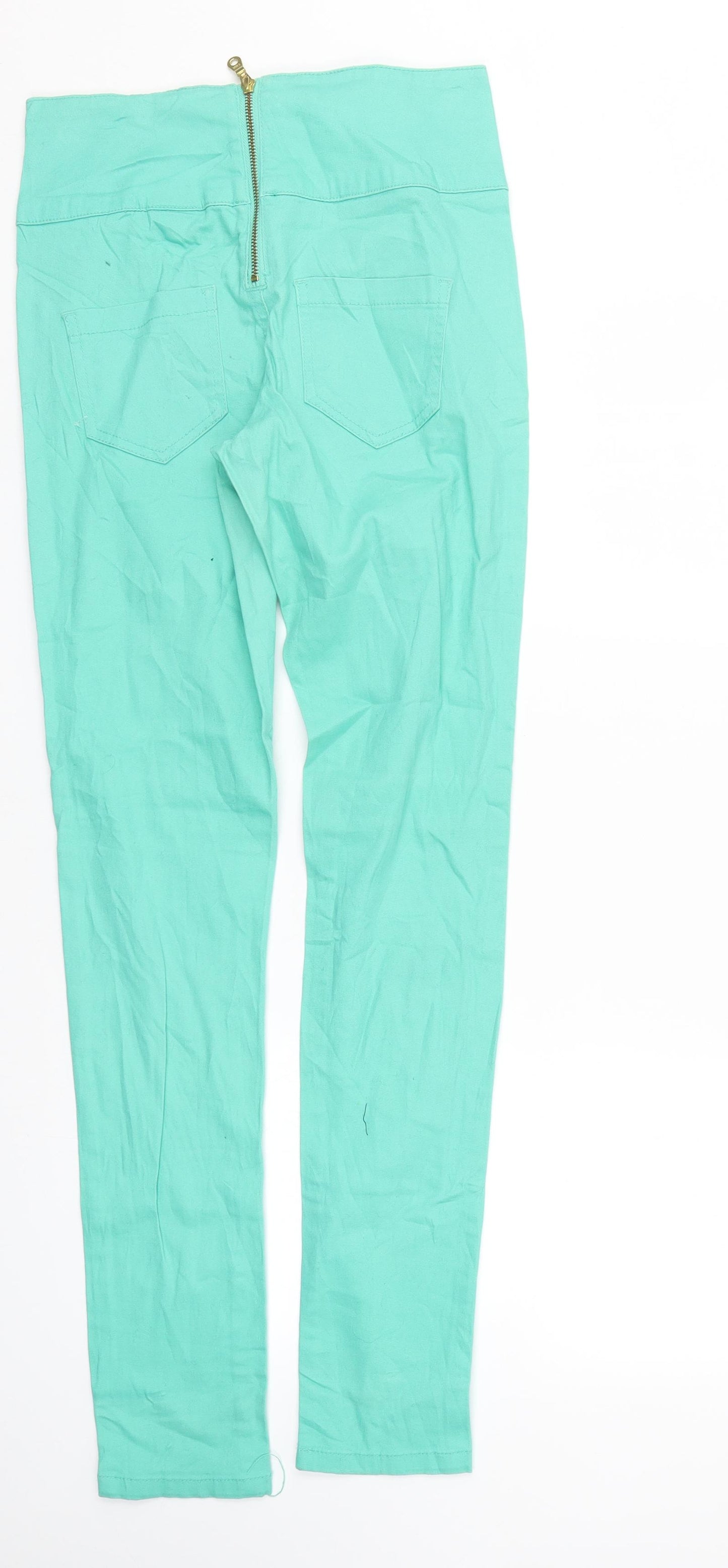 Pieces Womens Green  Denim Tapered Jeans Size 28 in L31 in