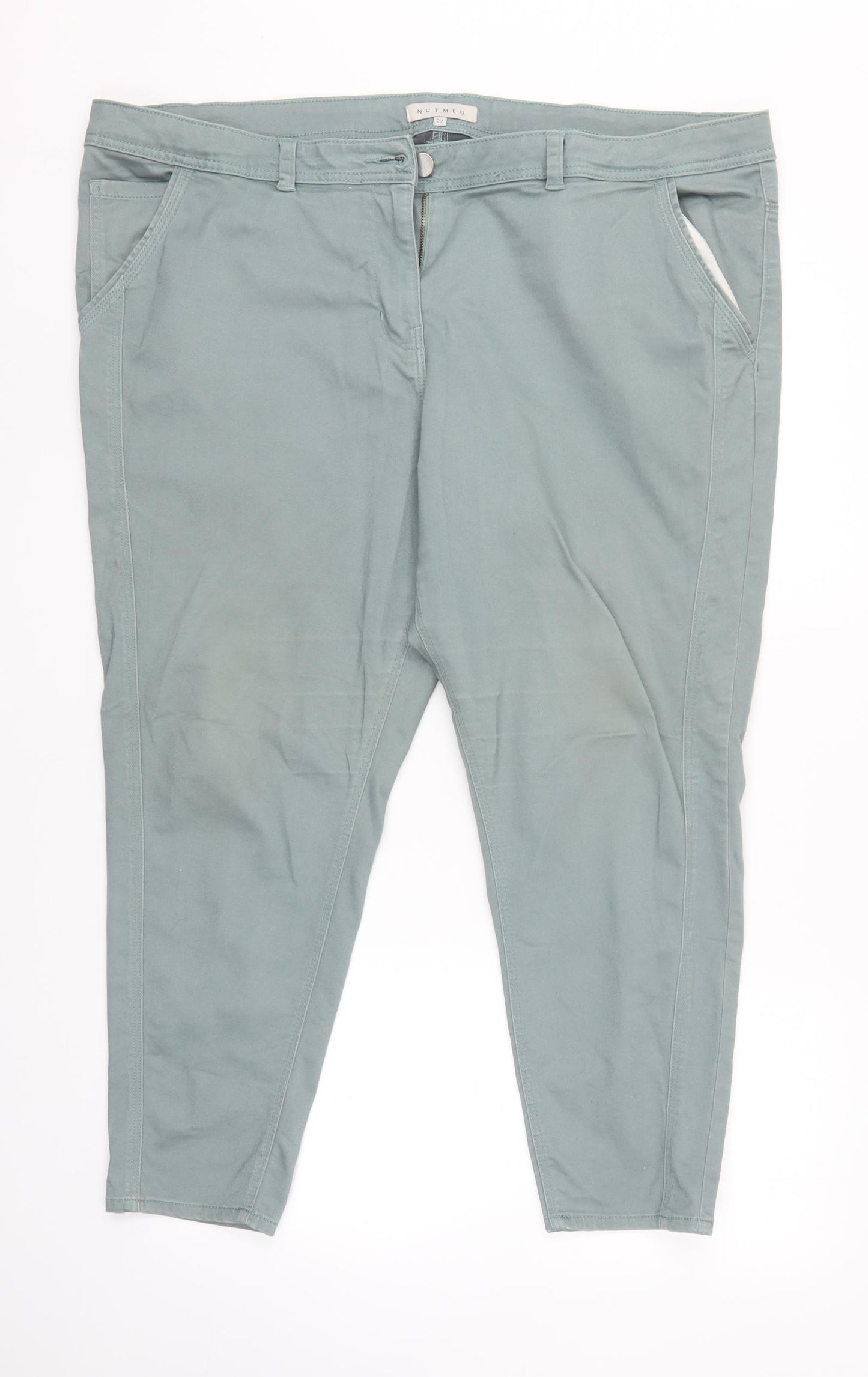 Nutmeg Womens Green   Straight Jeans Size 22 L26 in