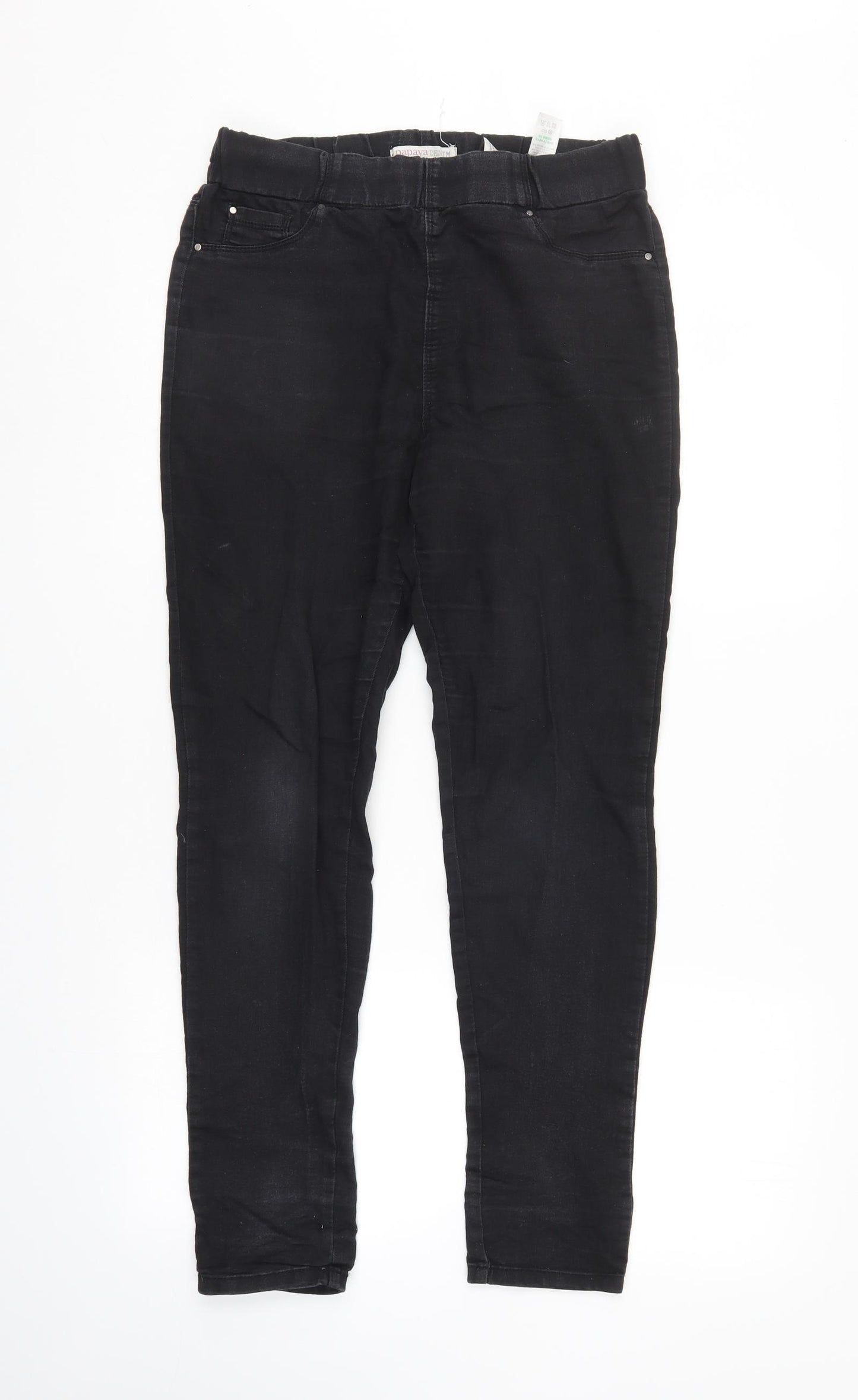 Papaya Womens Black   Straight Jeans Size 12 L28 in