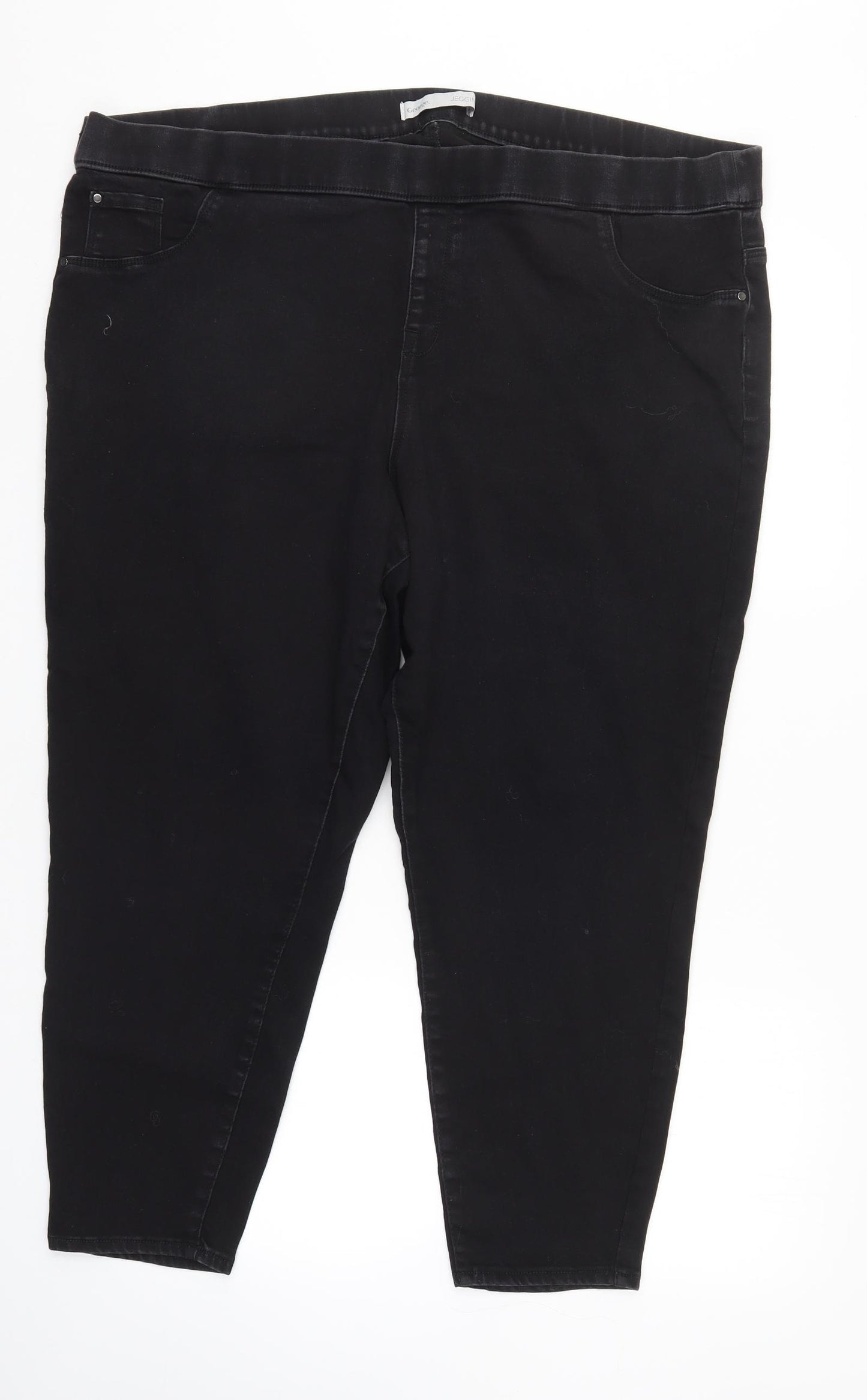 George Womens Black  Denim Jegging Jeans Size 24 L25 in
