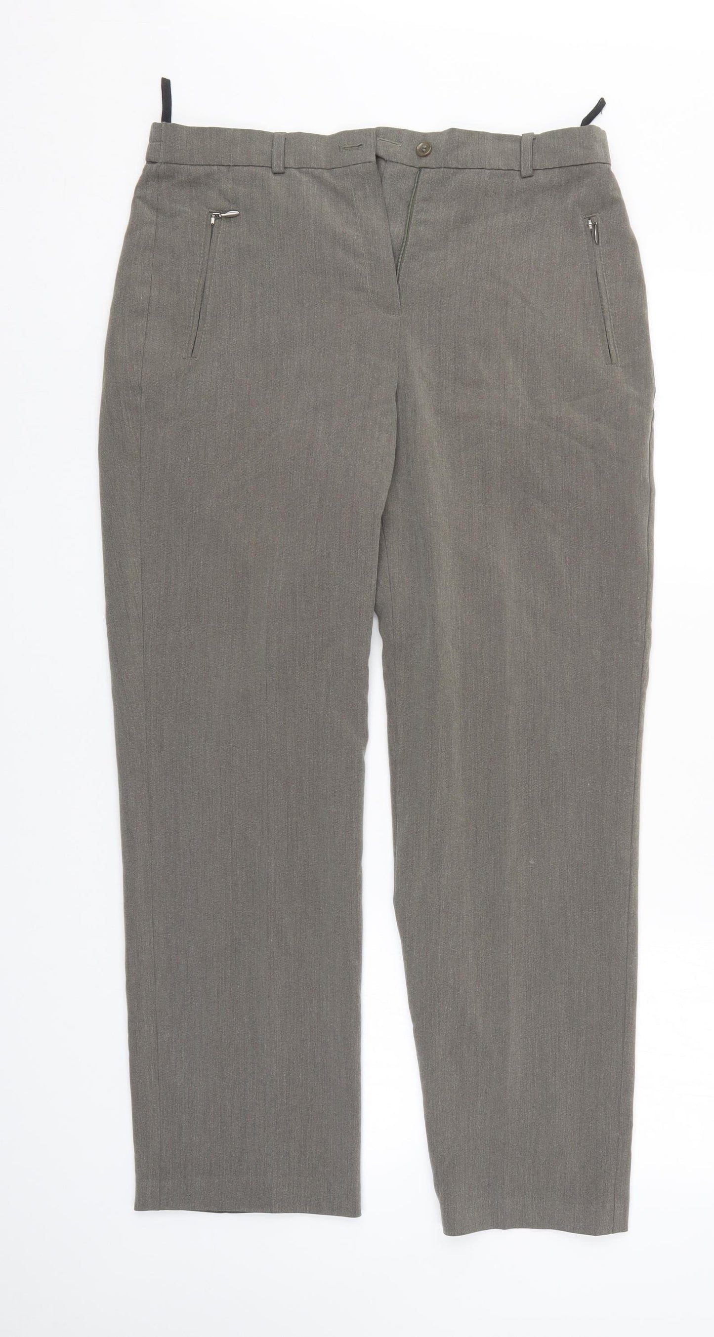 Marks & spencer Womens Grey   Trousers  Size 12 L28 in