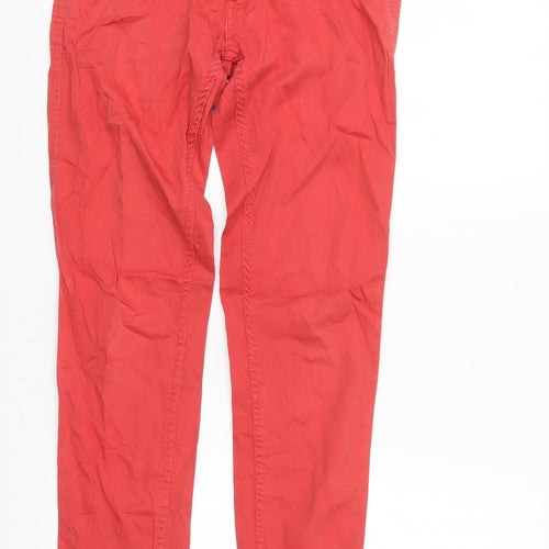 Clullin Womens Red   Straight Jeans Size S L30 in