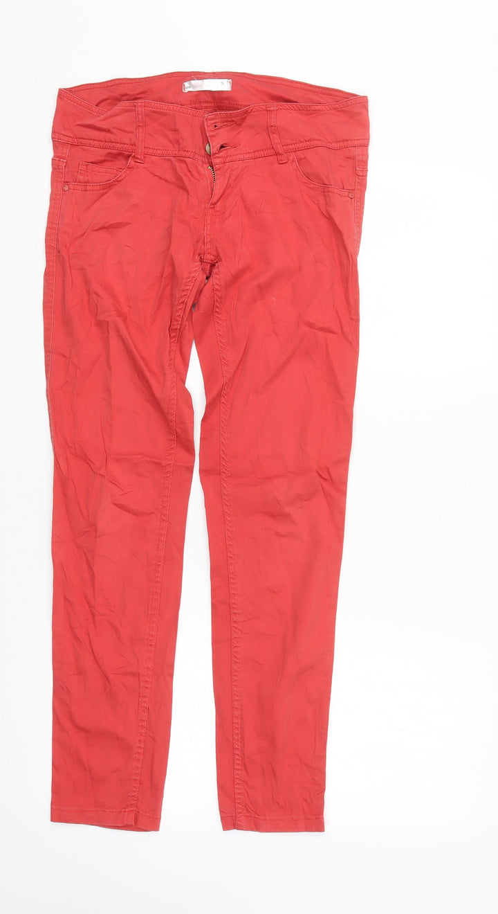 Clullin Womens Red   Straight Jeans Size S L30 in