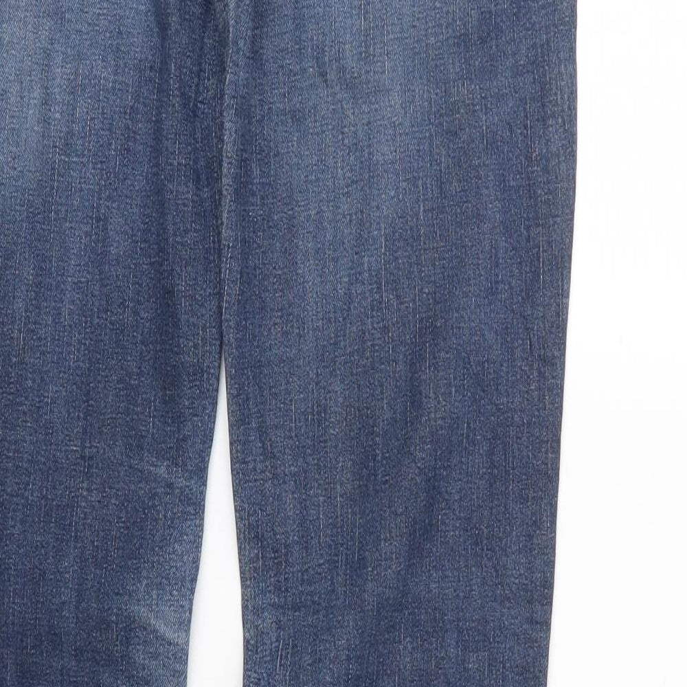 Bershka Womens Blue  Denim Straight Jeans Size 8 L31 in