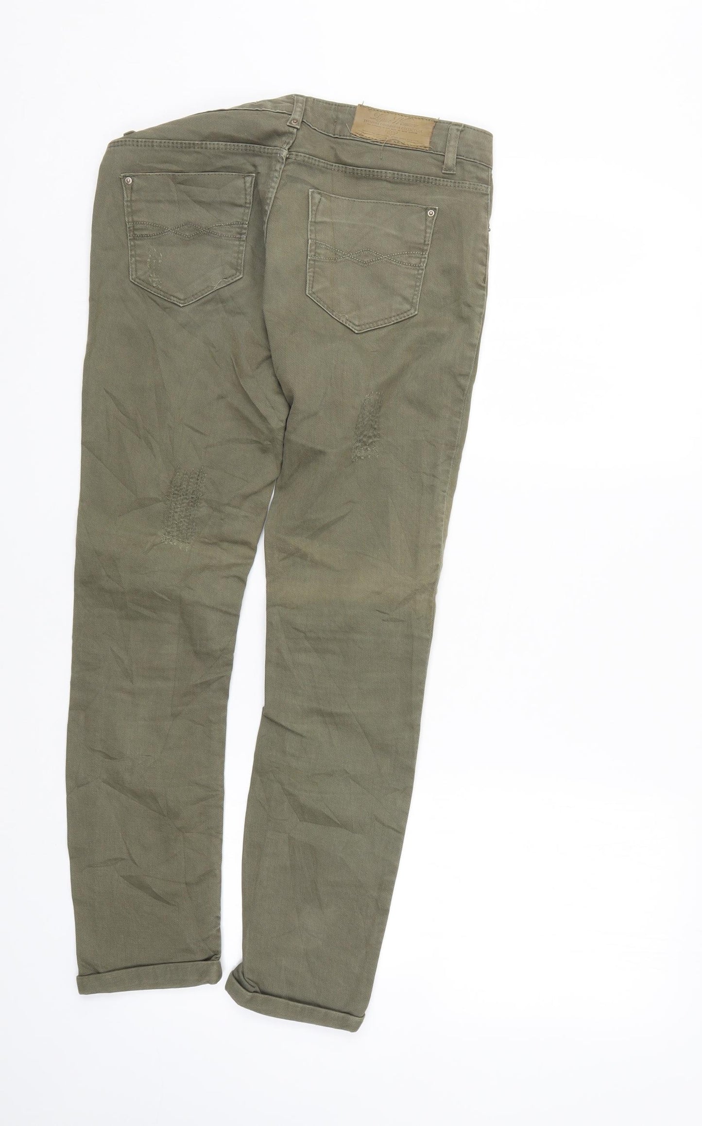 Leana Woman Womens Green  Denim Skinny Jeans Size 6 L27 in