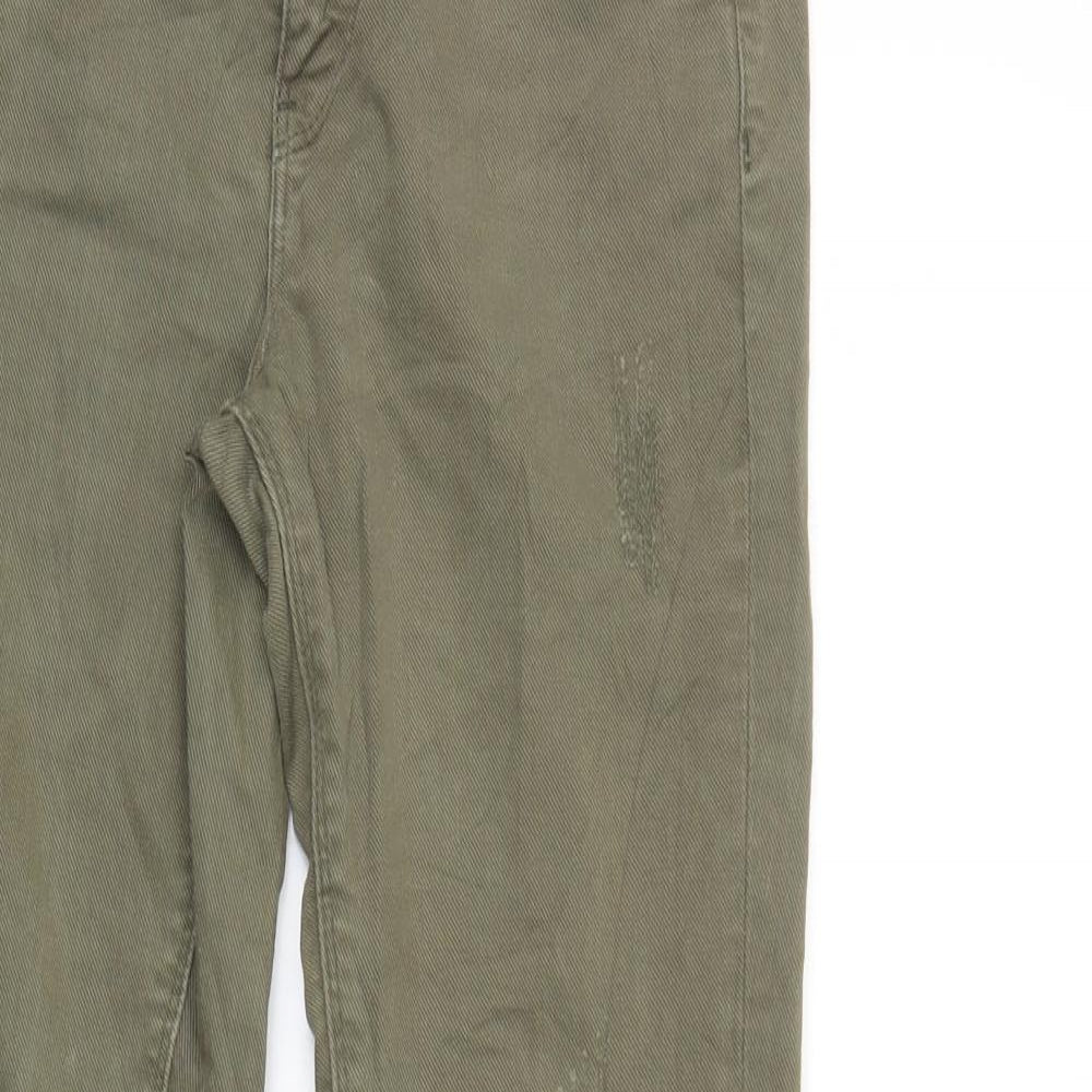 Leana Woman Womens Green  Denim Skinny Jeans Size 6 L27 in