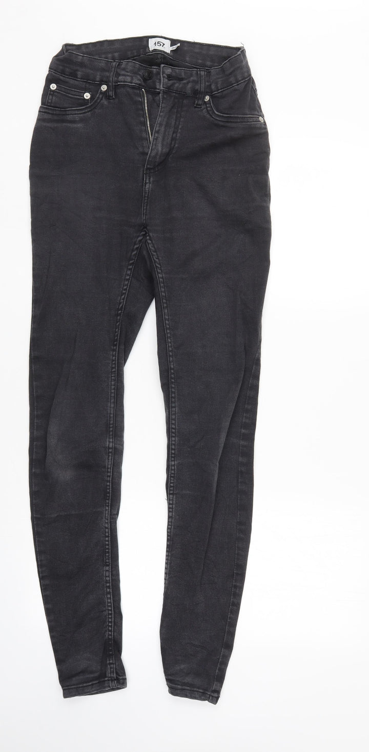 157 Womens Black Denim Skinny Jeans Size S L31 in