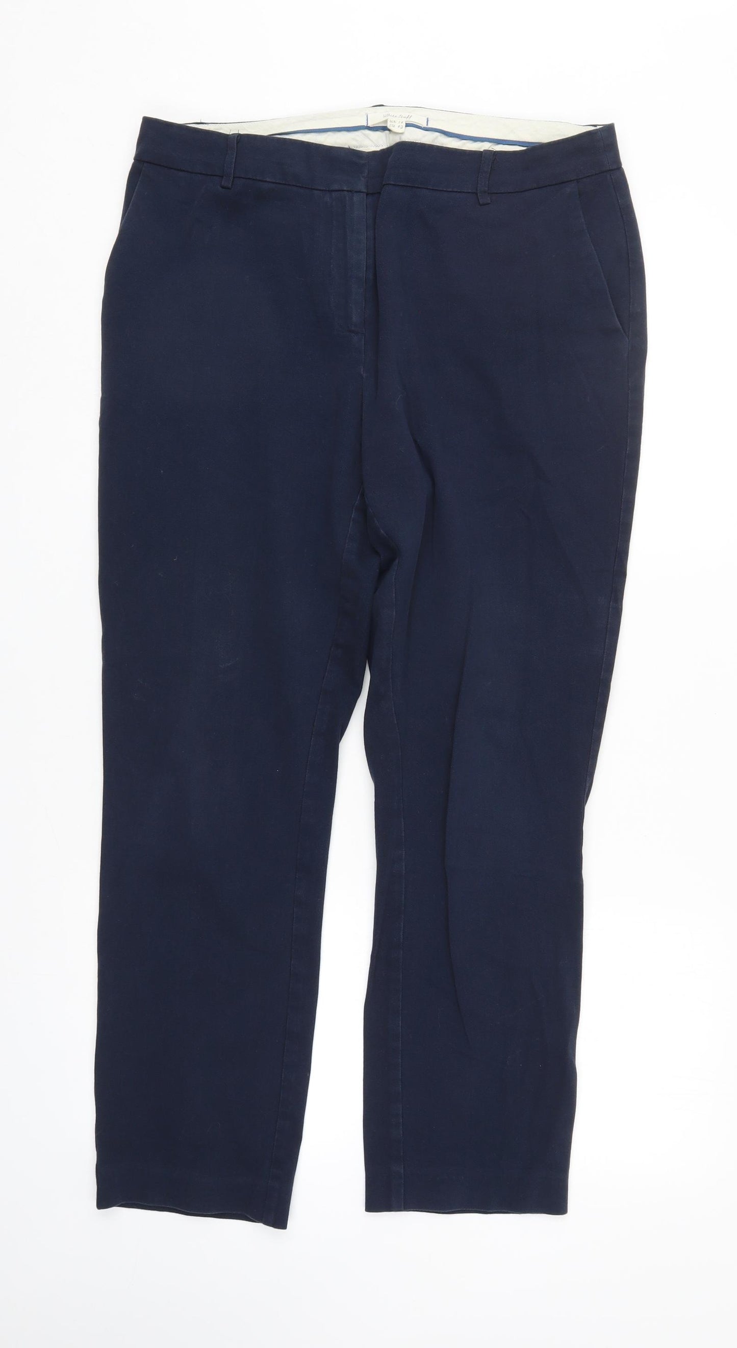 White Stuff Womens Blue   Chino Trousers Size 14 L29 in