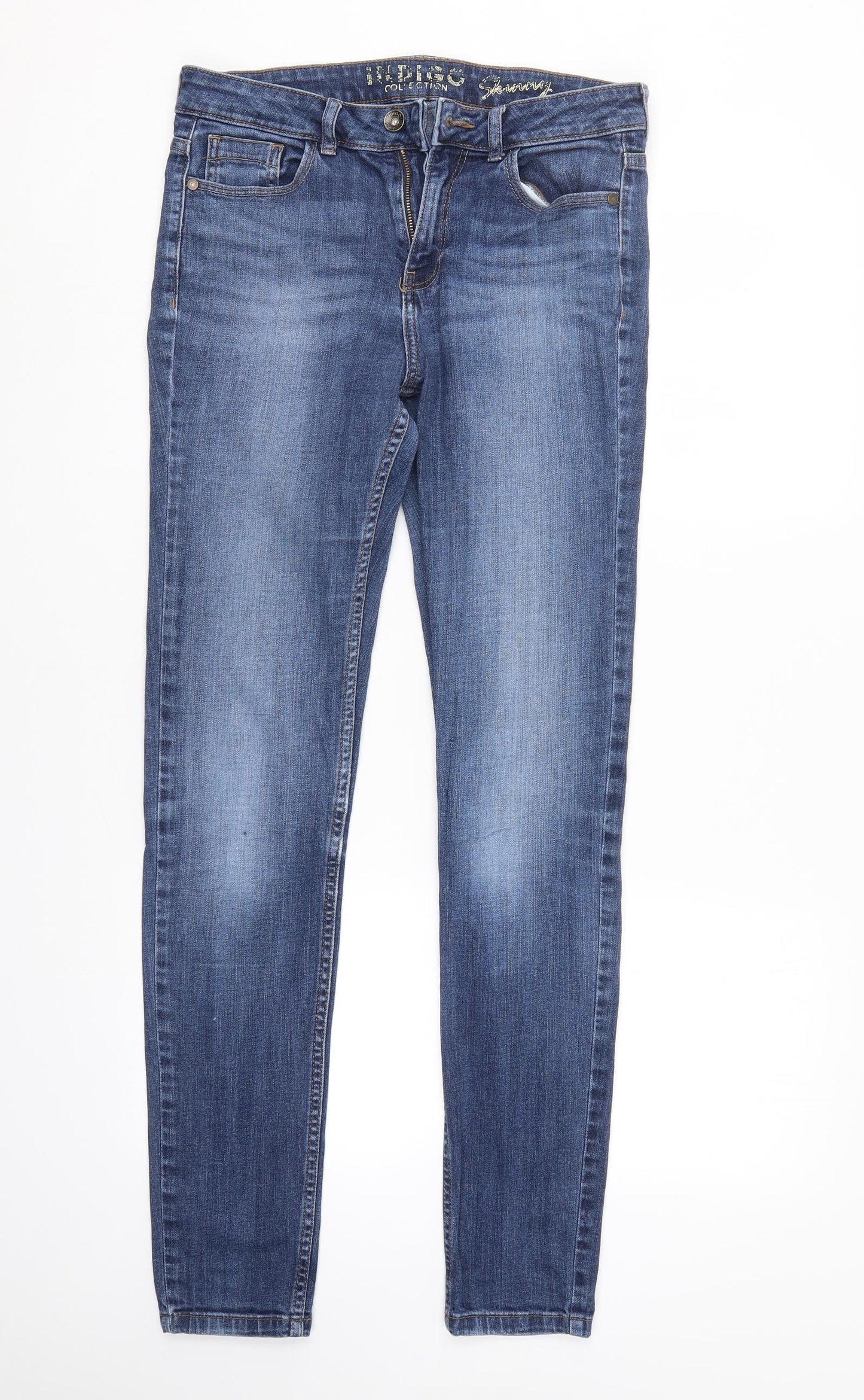 M&S Womens Blue  Denim Skinny Jeans Size 10 L32 in