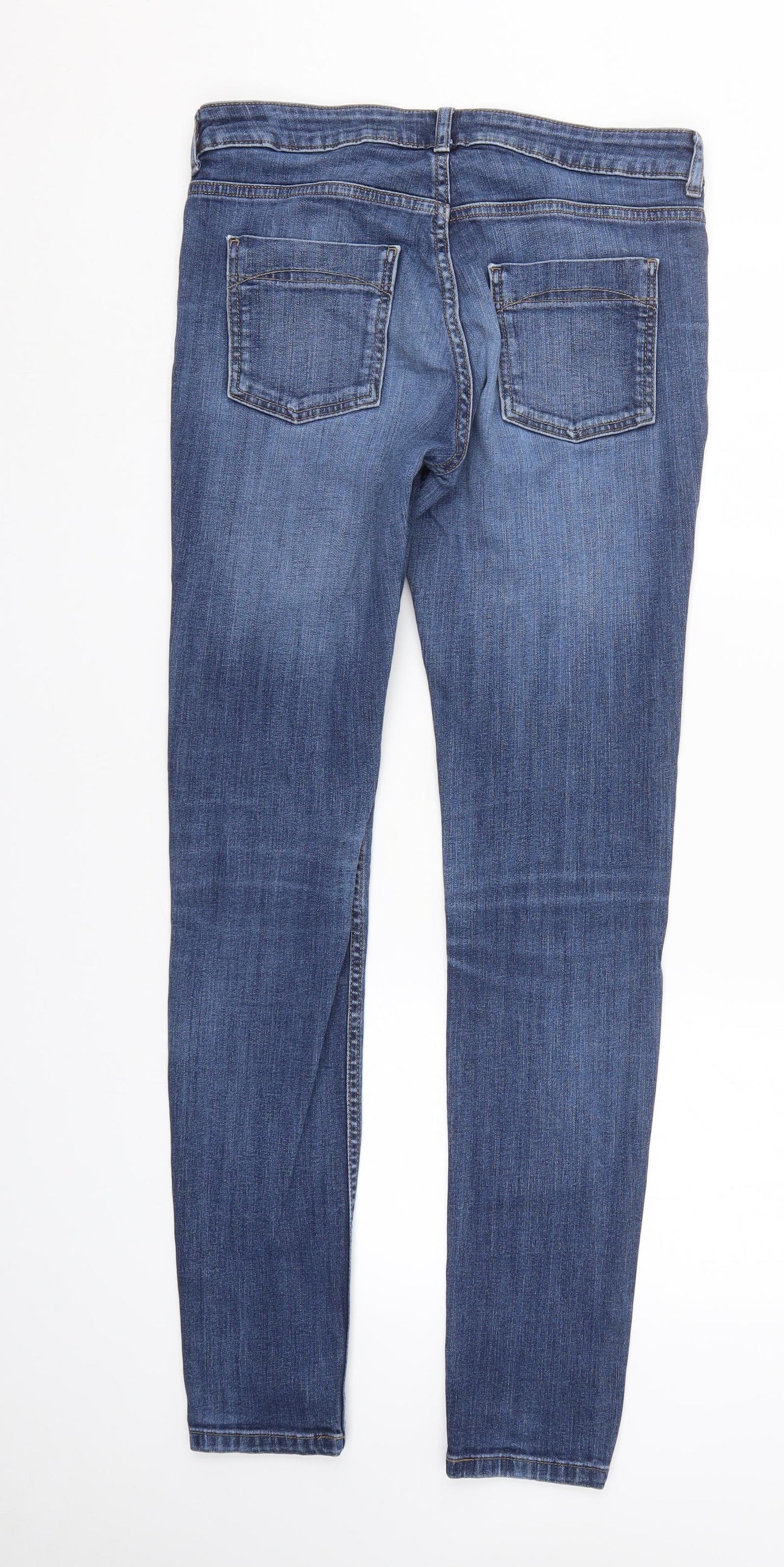 M&S Womens Blue  Denim Skinny Jeans Size 10 L32 in