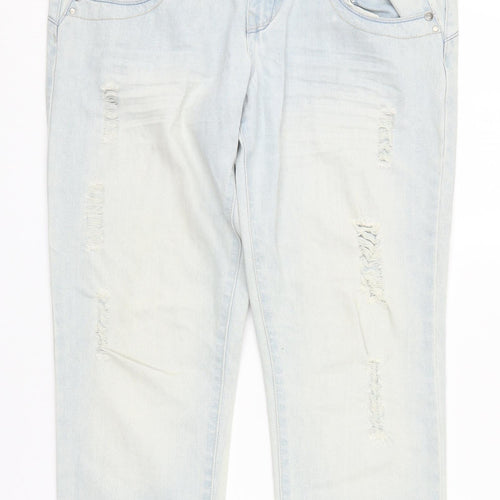 Yes Yes Womens Blue  Denim Straight Jeans Size 10 L26 in