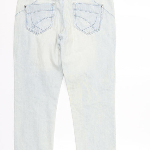 Yes Yes Womens Blue  Denim Straight Jeans Size 10 L26 in