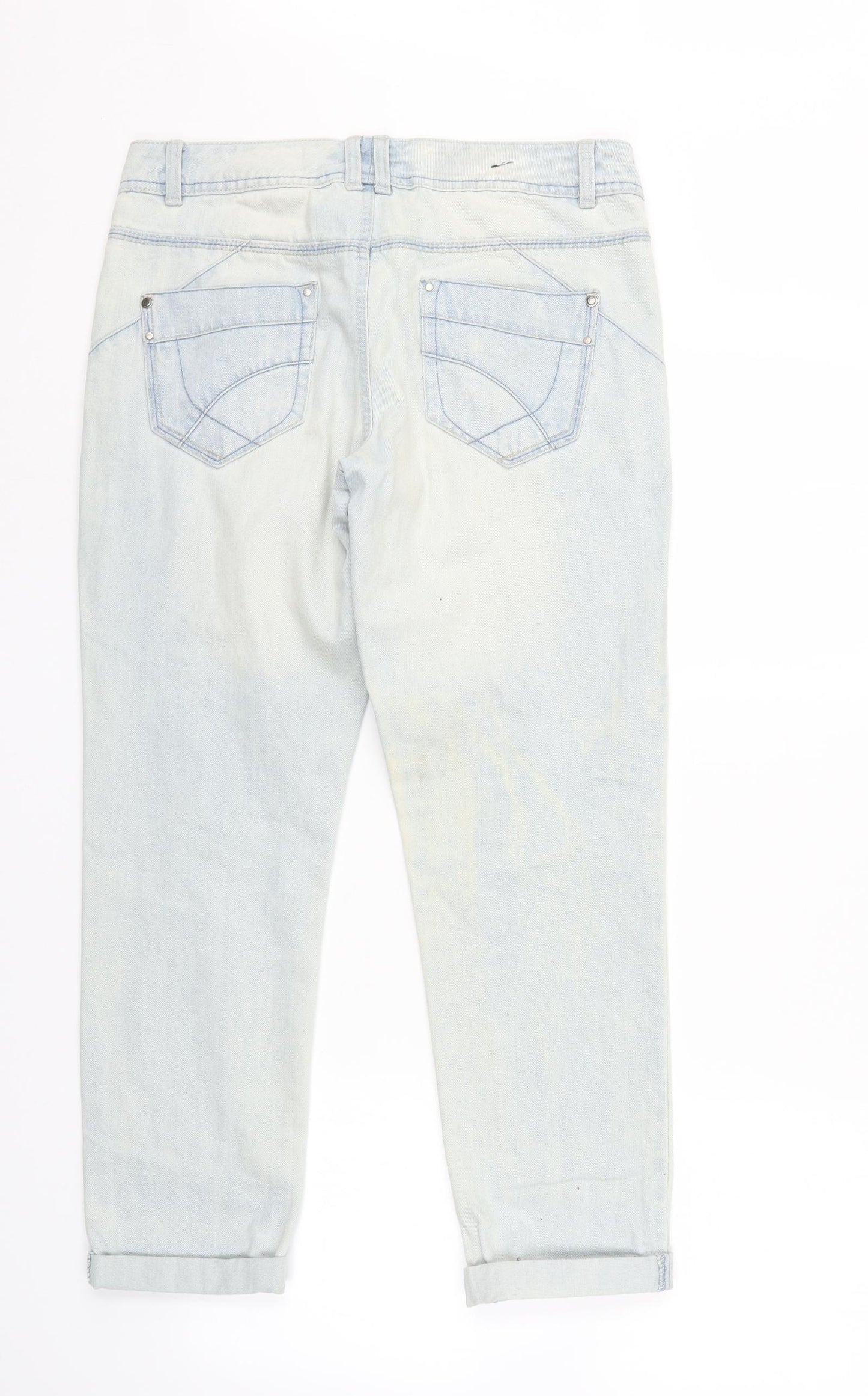 Yes Yes Womens Blue  Denim Straight Jeans Size 10 L26 in
