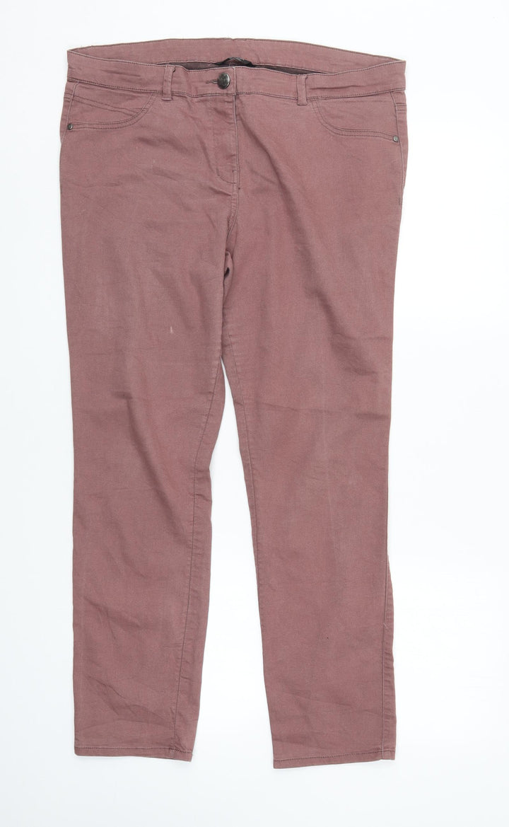 Moda Womens Brown  Denim Straight Jeans Size 16 L28 in