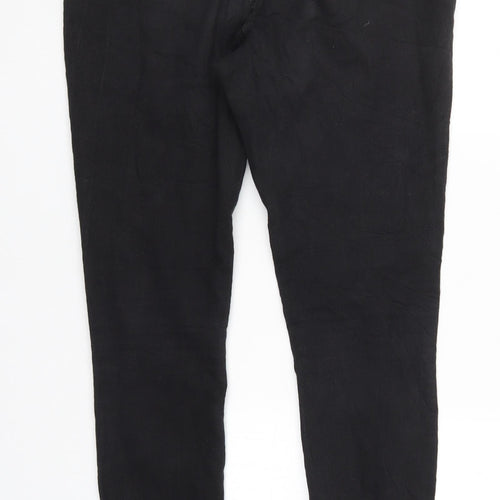 Dorothy Perkins Womens Black  Denim Straight Jeans Size 8 L27 in