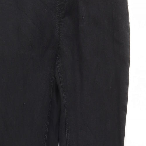 Dorothy Perkins Womens Black  Denim Straight Jeans Size 8 L27 in