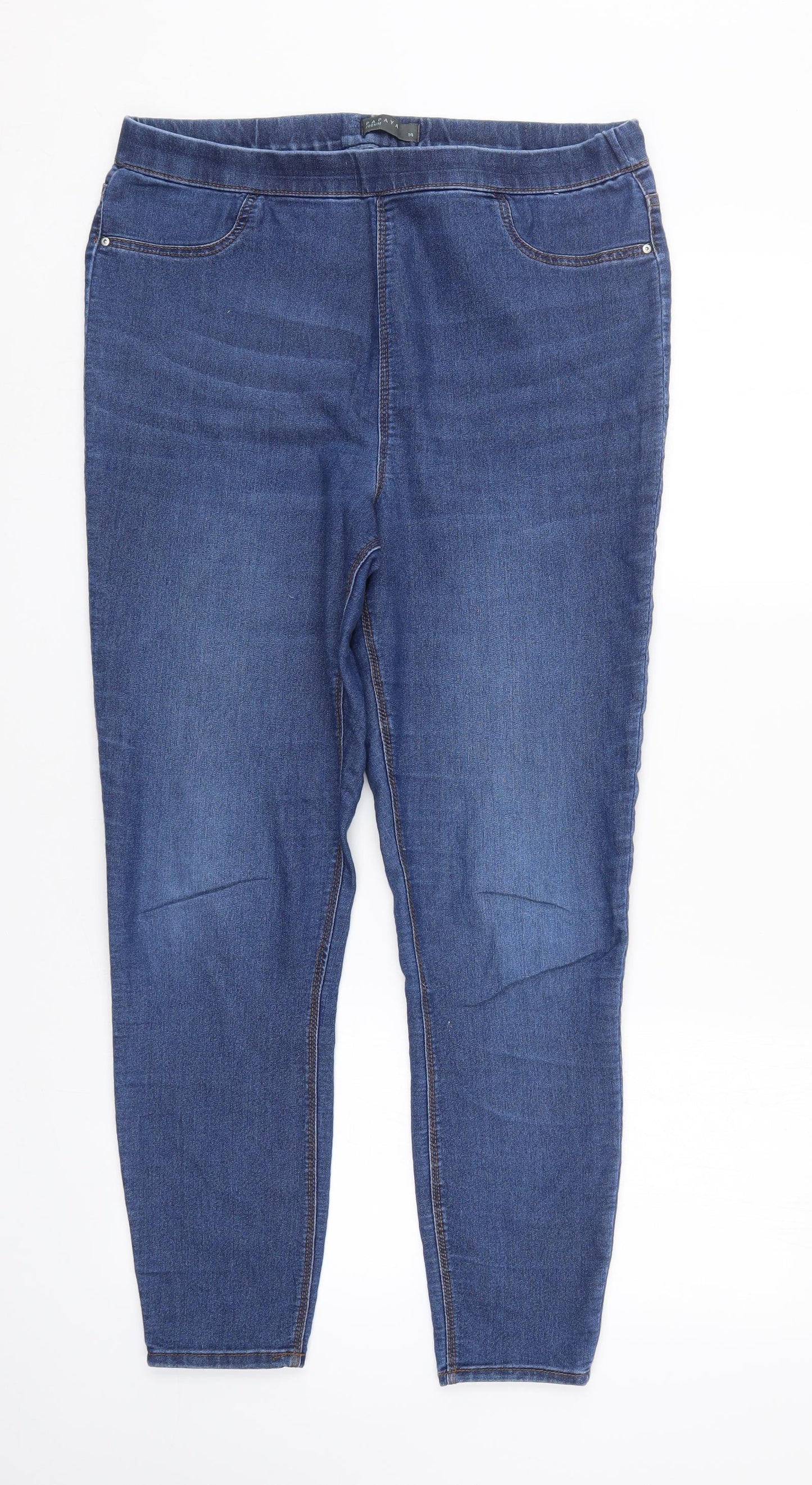 Papaya Womens Blue   Straight Jeans Size 14 L29 in