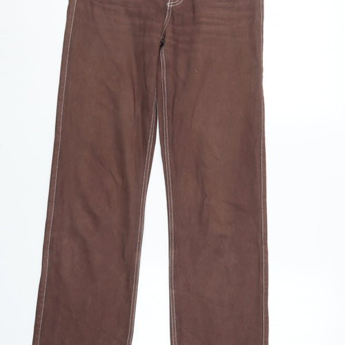 Weekday Mens Brown  Denim Straight Jeans Size 24 L32 in