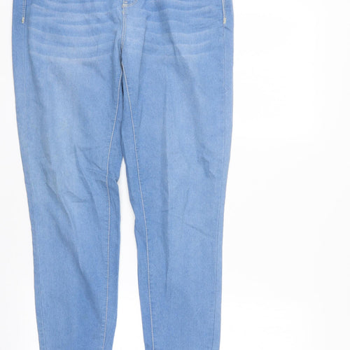Denim & Co. Womens Blue  Denim Straight Jeans Size 14 L28 in