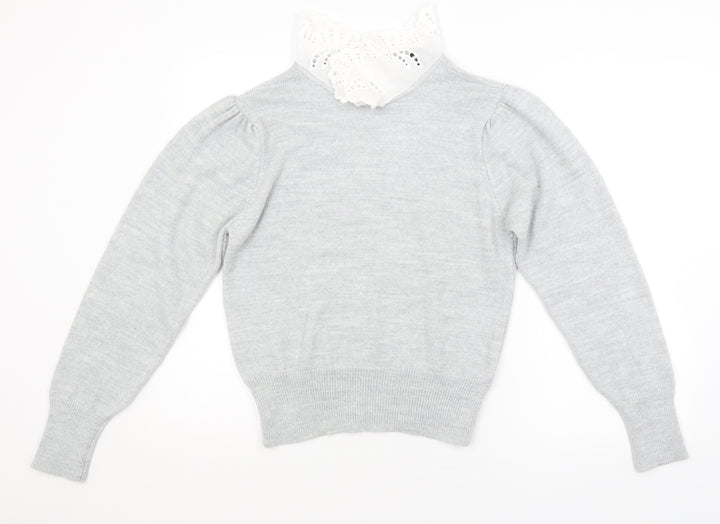 Dorothy Perkins Womens Grey Pullover Jumper Size 14