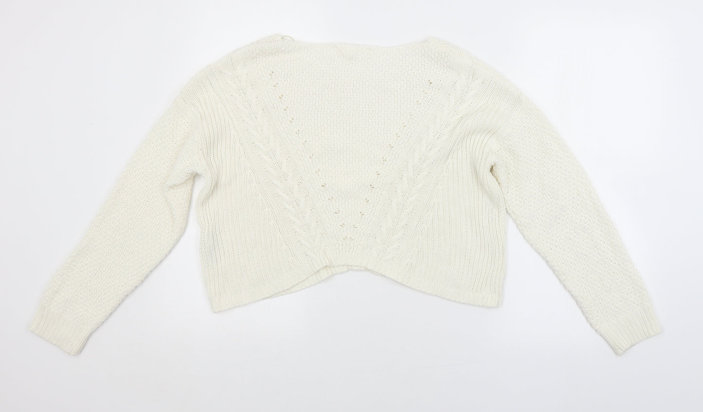 FOREVER 21 Womens White Argyle/Diamond  Pullover Jumper Size L
