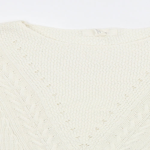 FOREVER 21 Womens White Argyle/Diamond  Pullover Jumper Size L
