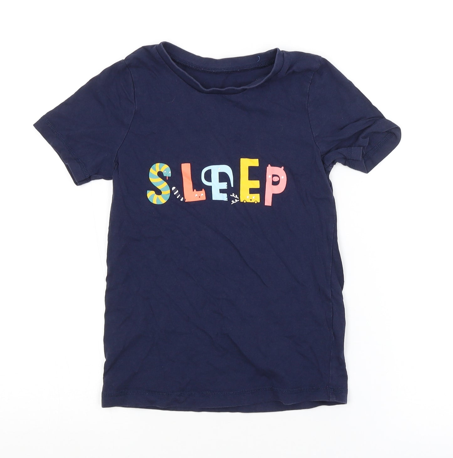 George Boys Blue   Basic T-Shirt Size 5-6 Years