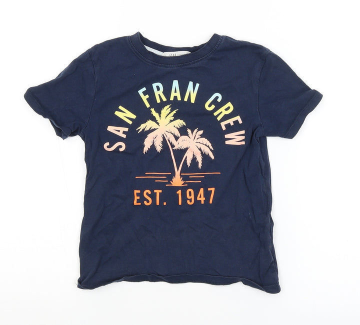 H&M Girls Blue   Basic T-Shirt Size 5-6 Years