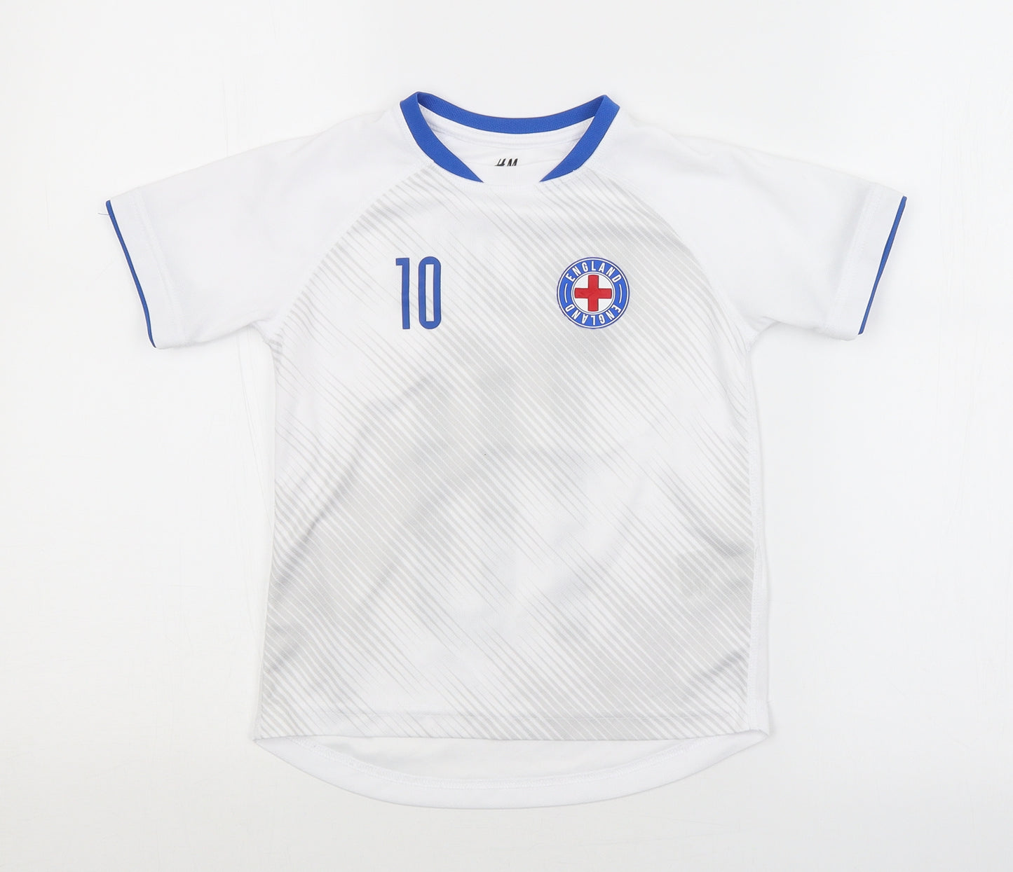 H&M Boys White   Jersey Casual Size 5-6 Years  - ENGLAND