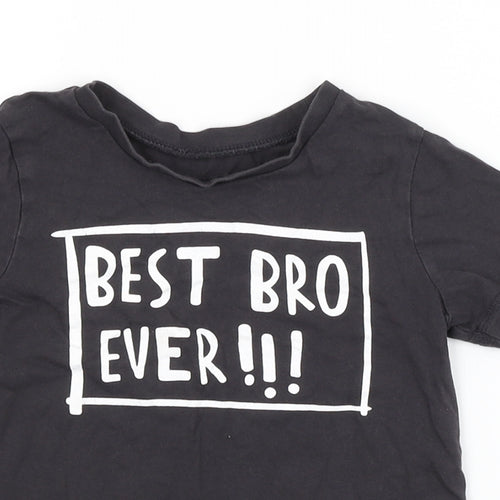 George Boys Grey   Basic T-Shirt Size 5-6 Years