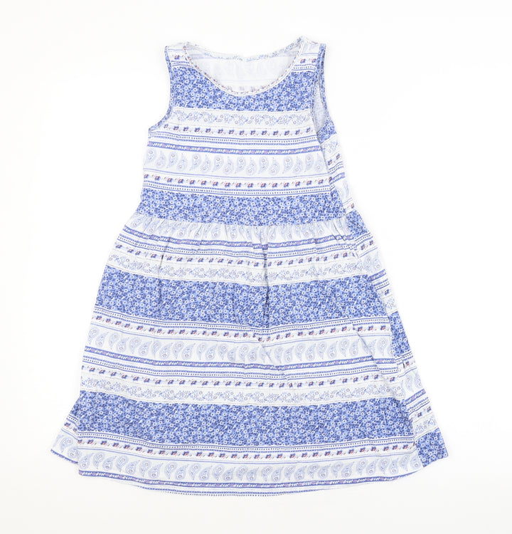 H&M Girls Blue Paisley  A-Line