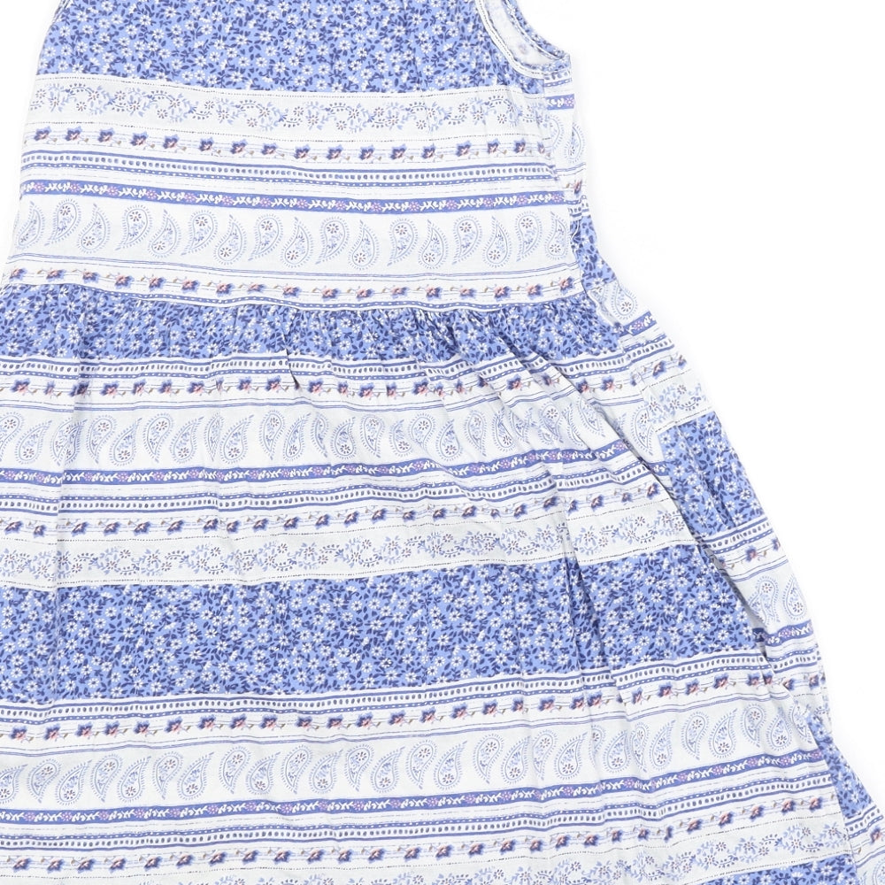 H&M Girls Blue Paisley  A-Line