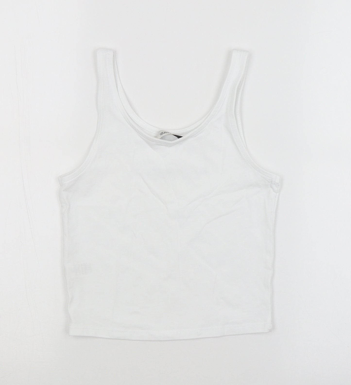 George Girls White   Basic Tank Size 8-9 Years