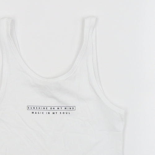 George Girls White   Basic Tank Size 8-9 Years