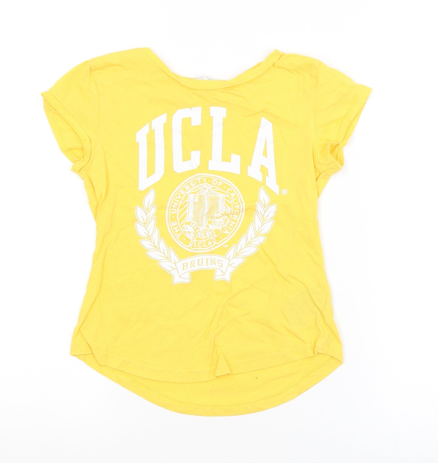 H&M Girls Yellow   Basic T-Shirt Size 9-10 Years