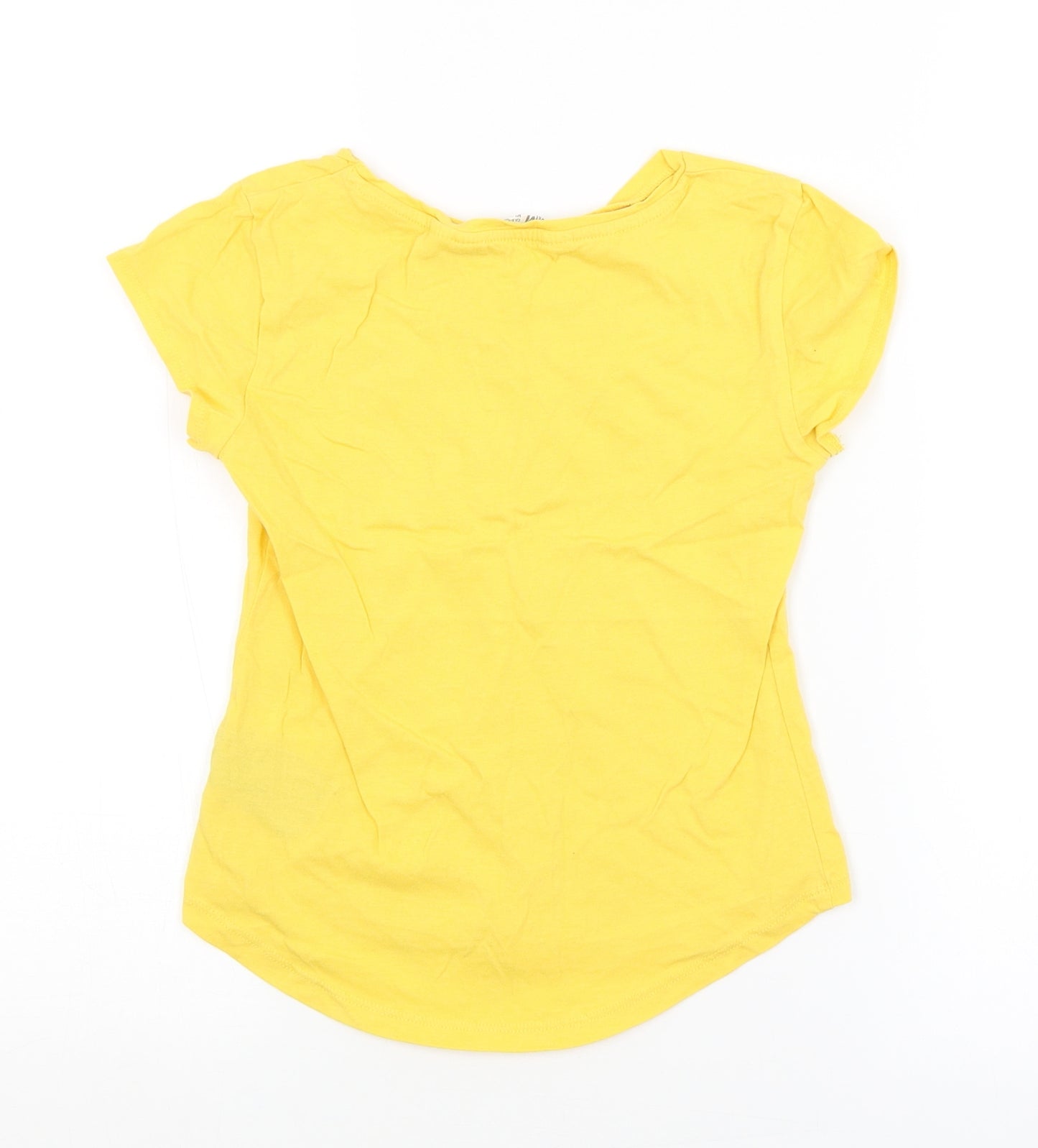 H&M Girls Yellow   Basic T-Shirt Size 9-10 Years
