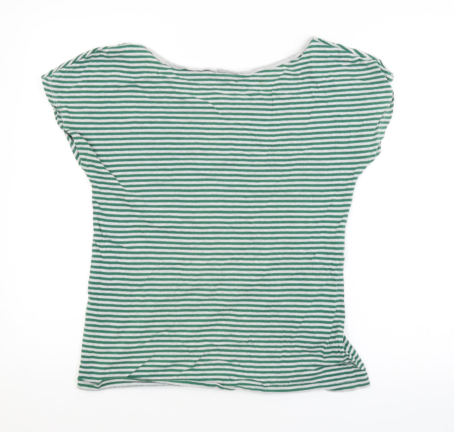 SPRT Womens Green Striped  Basic T-Shirt Size M