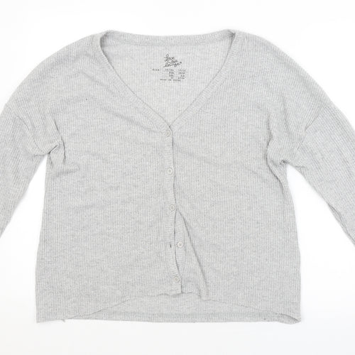 LOVE TO LOUNGE Womens Grey   Cardigan Jumper Size 10