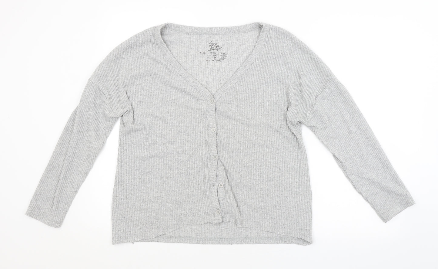 LOVE TO LOUNGE Womens Grey   Cardigan Jumper Size 10