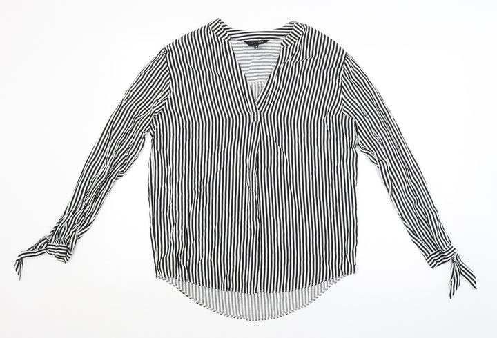 New Look Womens Multicoloured Striped Basic Blouse Size 8