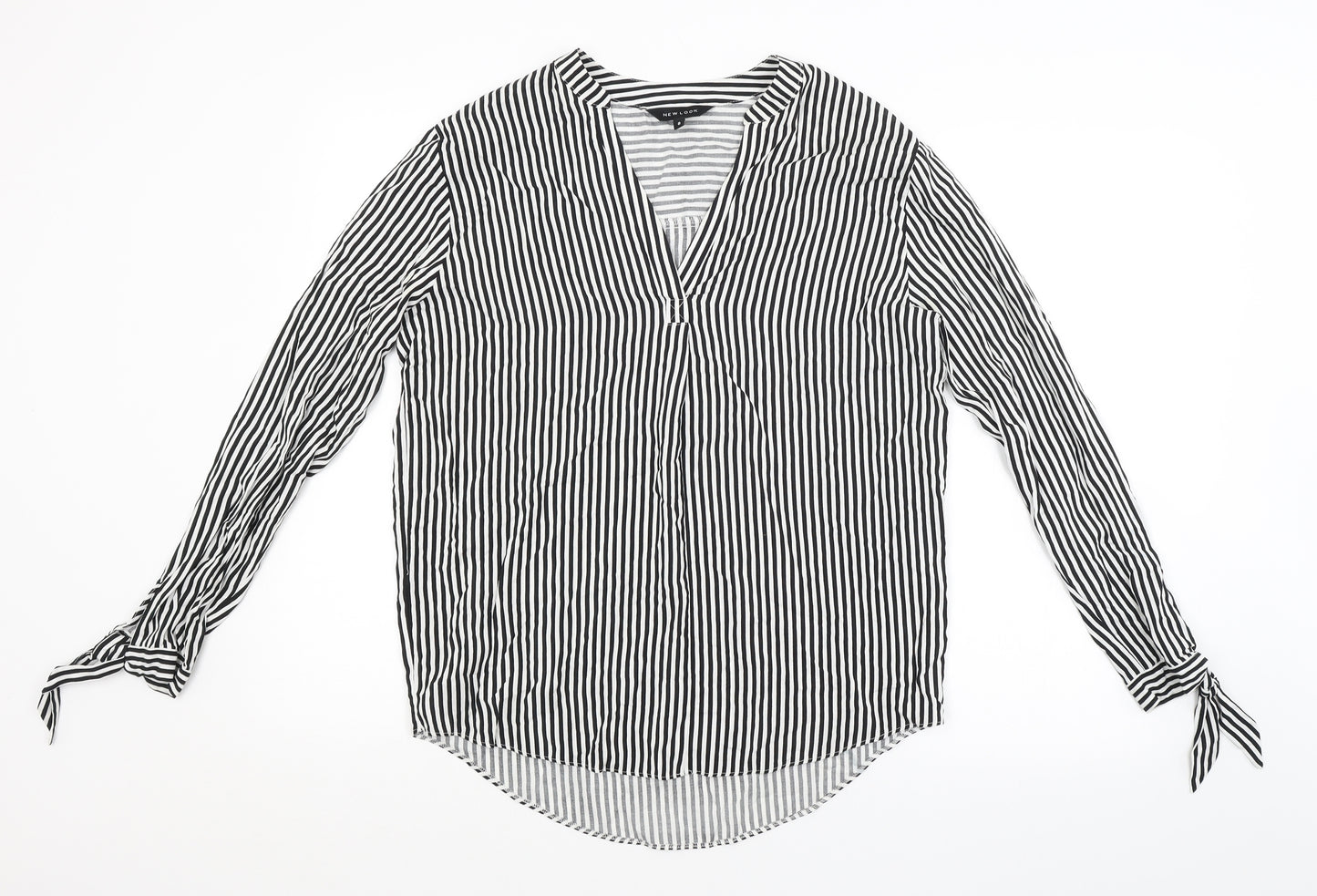 New Look Womens Multicoloured Striped  Basic Blouse Size 8