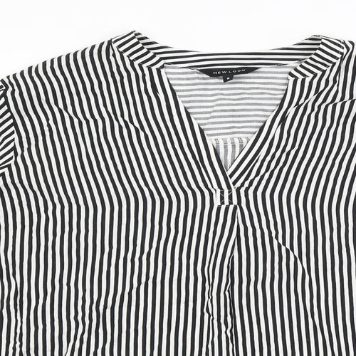New Look Womens Multicoloured Striped  Basic Blouse Size 8