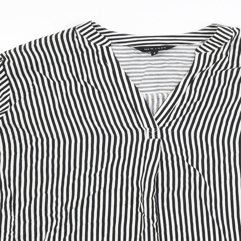 New Look Womens Multicoloured Striped  Basic Blouse Size 8