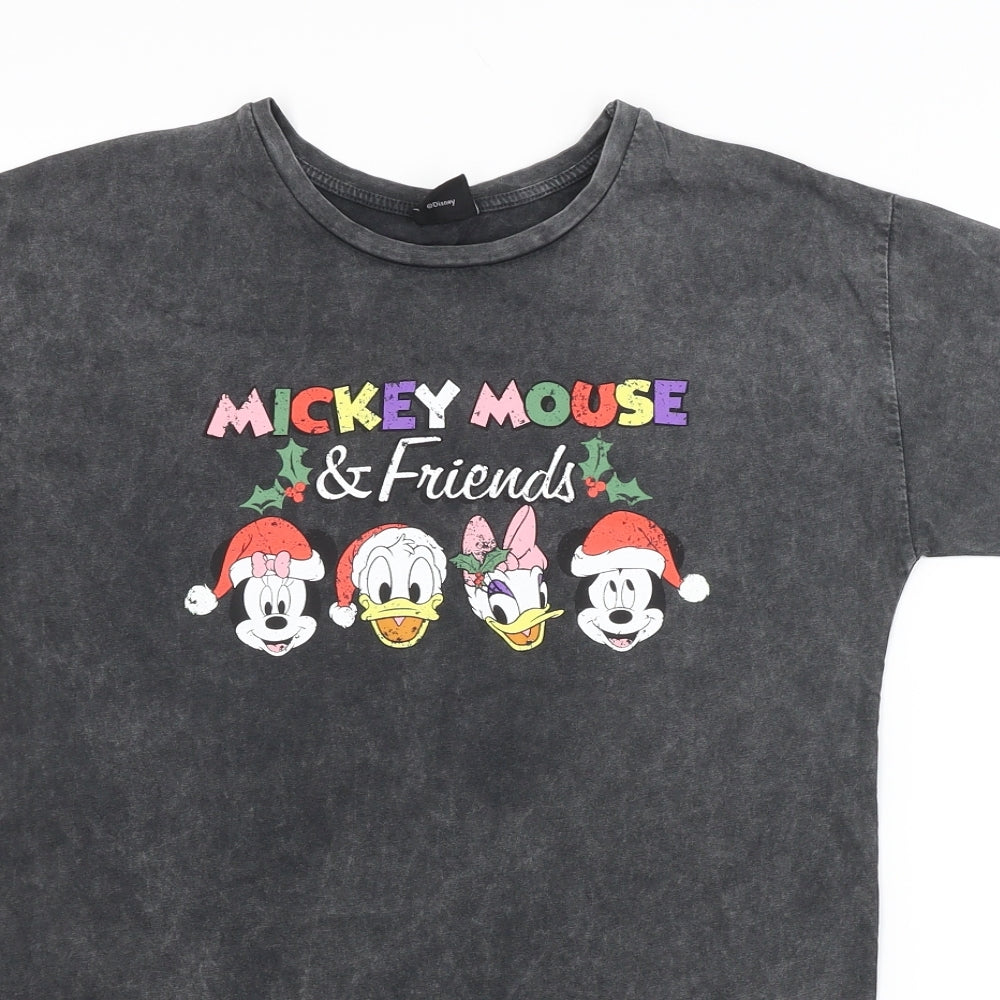 George Boys Grey   Basic T-Shirt Size 10-11 Years  - MICKEY MOUSE, CHRISTMAS