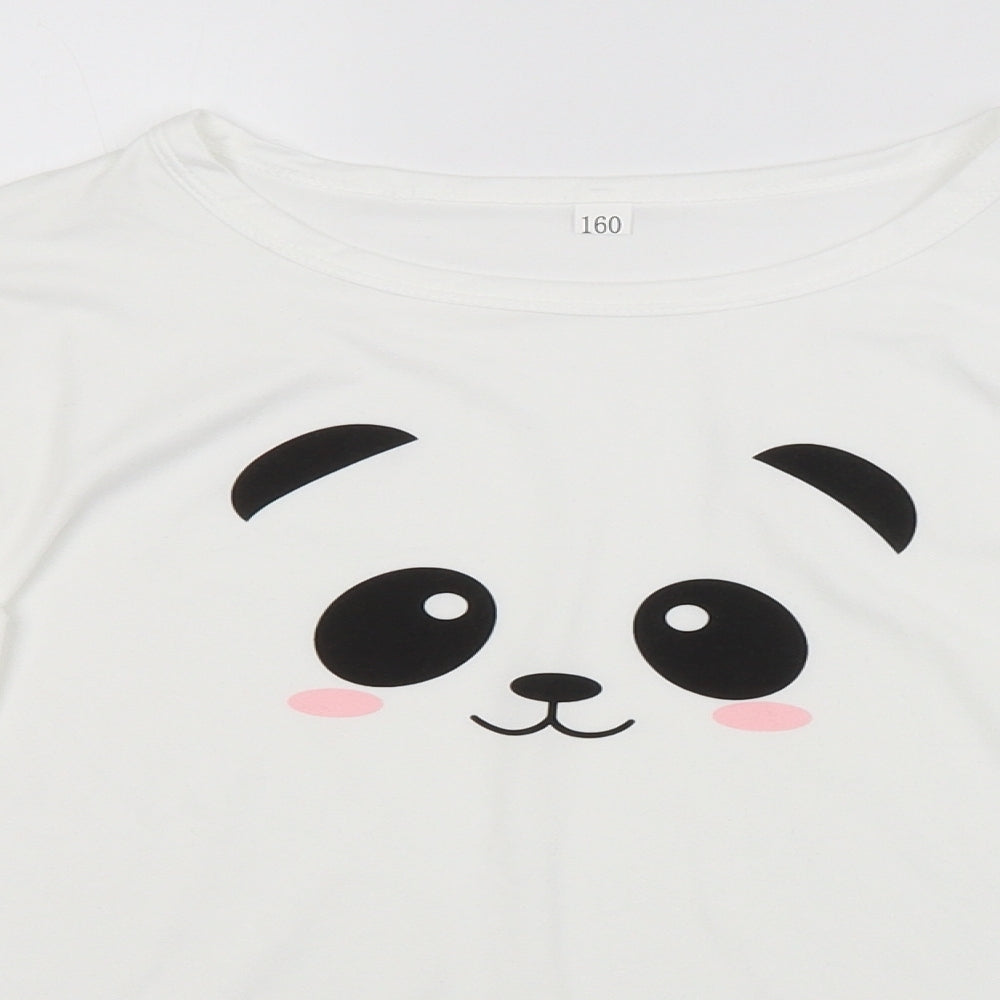 SheIn Girls White   Basic T-Shirt Size 13-14 Years