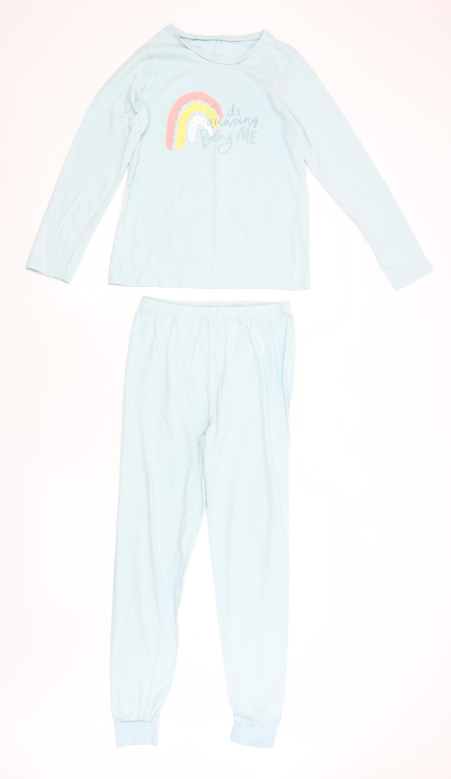 George Girls Blue    Pyjama Set Size 11-12 Years