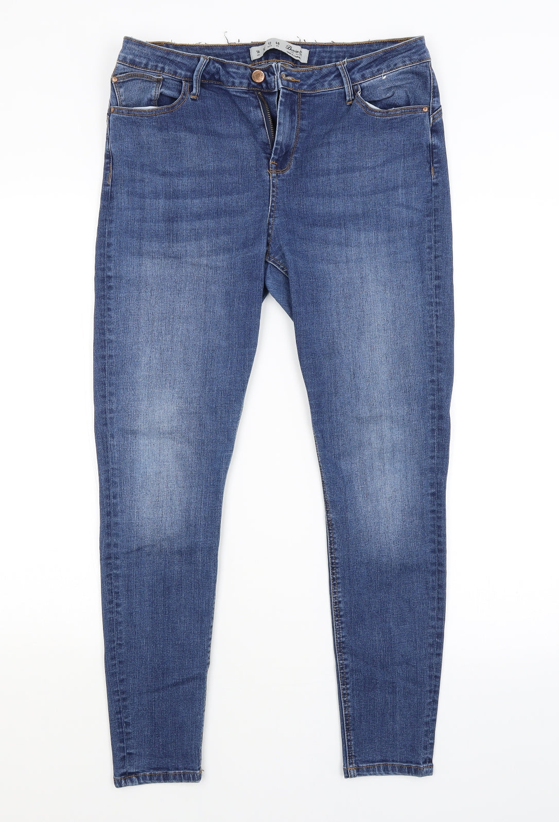 DENIM CO. Womens Blue   Skinny Jeans Size 16 L27 in