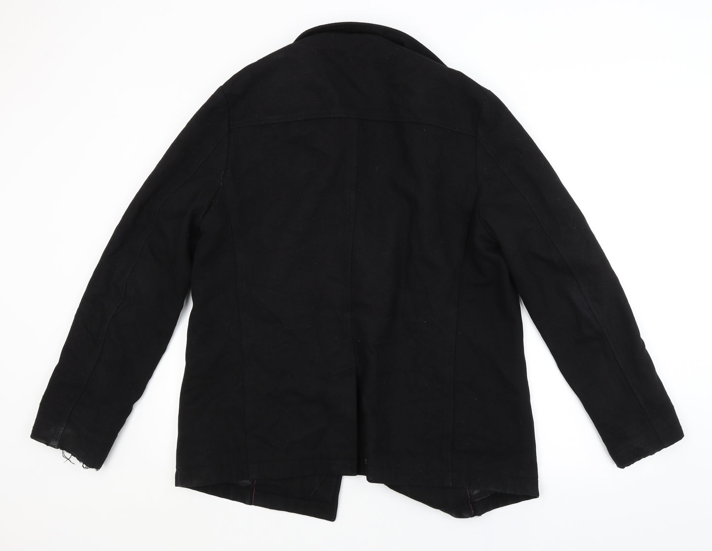 Peacocks Womens Black   Pea Coat Coat Size M