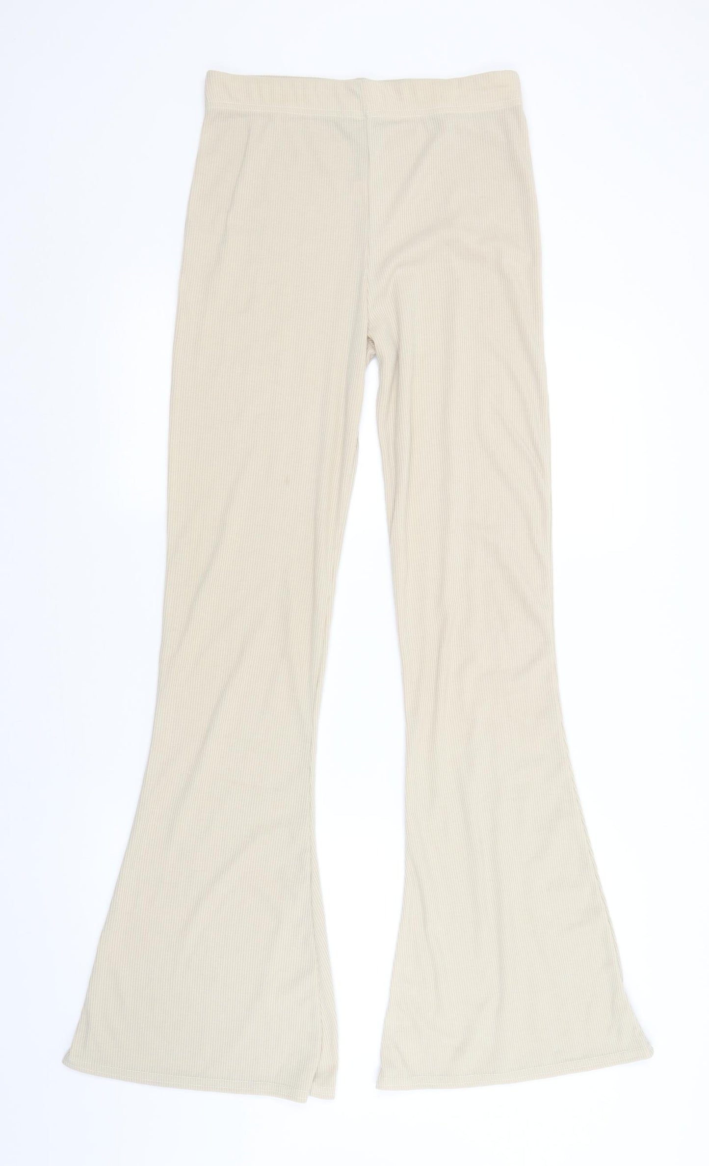 PRETTYLITTLETHING Womens Beige   Jogger Leggings Size 12 L33 in